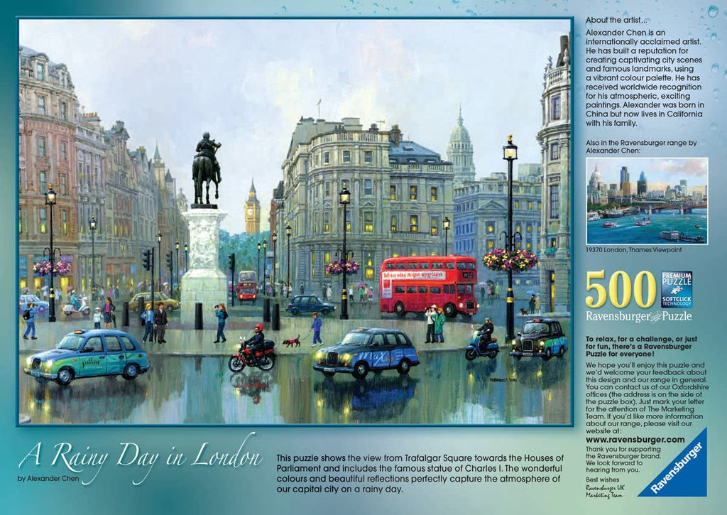 Rainy Day in London – 500 Piece Jigsaw Puzzle (Ravensburger)