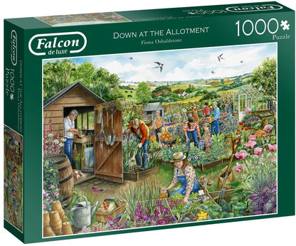 Falcon De Luxe - Down At The Allotment - 1000 Piece Jigsaw Puzzle