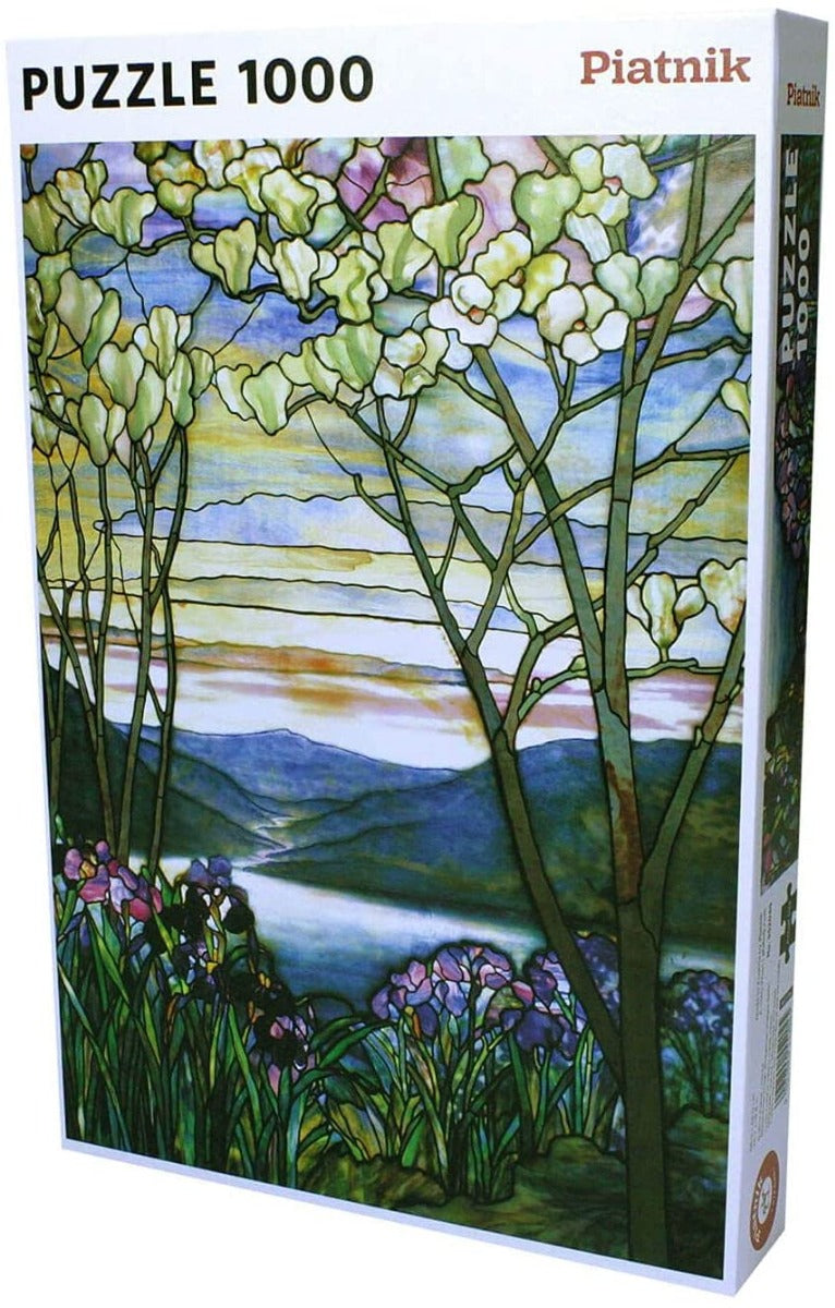 Tiffany Magnolia & Iris – 1000 Piece Jigsaw Puzzle (Piatnik)