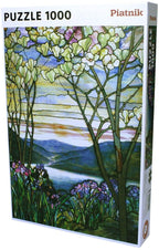 Tiffany Magnolia & Iris – 1000 Piece Jigsaw Puzzle (Piatnik)