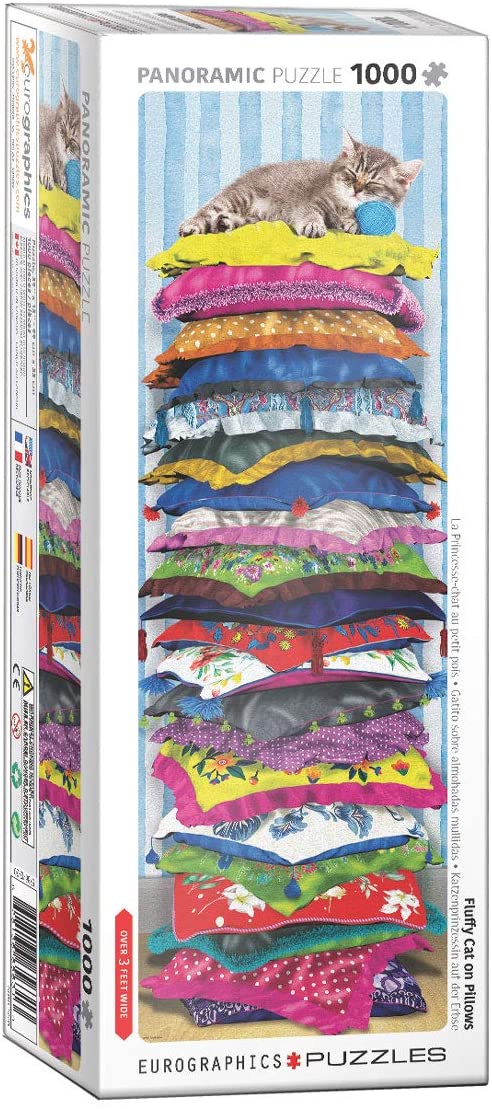 Fluffy Kitty on Pillows – 1000 Piece Jigsaw Puzzle (Eurographics)