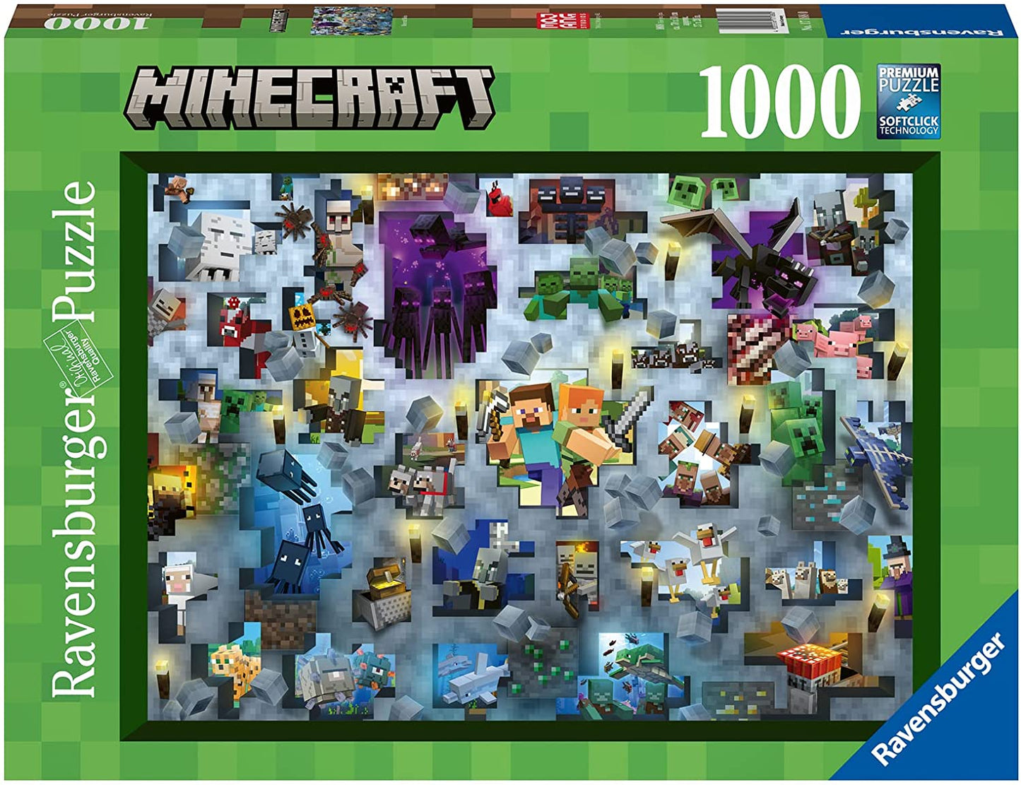 Ravensburger - Challenge - Minecraft Mobs - 1000 Piece Jigsaw Puzzle