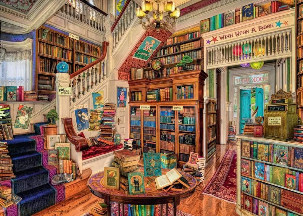 The Fantasy Bookshop – 1000 Piece Jigsaw Puzzle (Ravensburger)