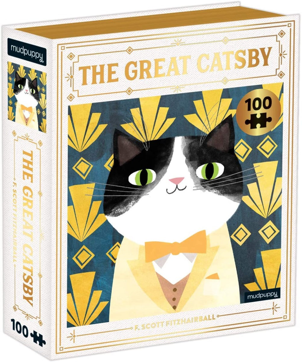Galison - The Great Catsby Bookish Cats - 100 Piece Jigsaw Puzzle