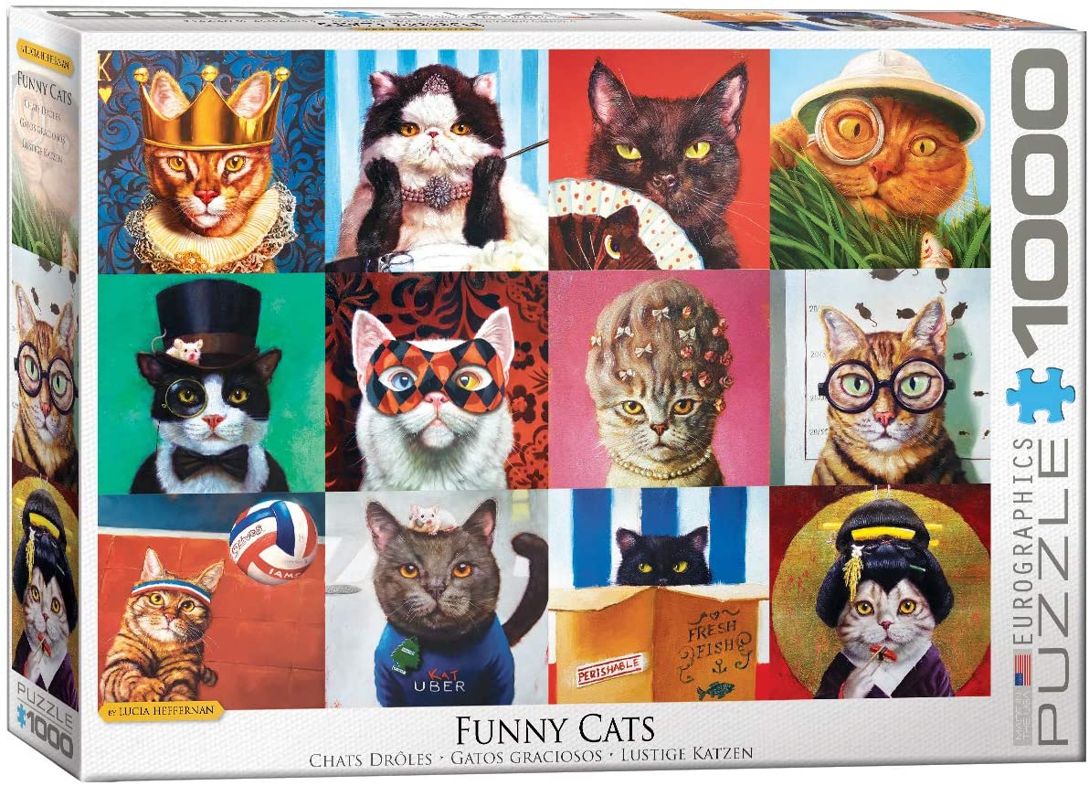 Funny Cats – 1000 Piece Jigsaw Puzzle (Eurographics)