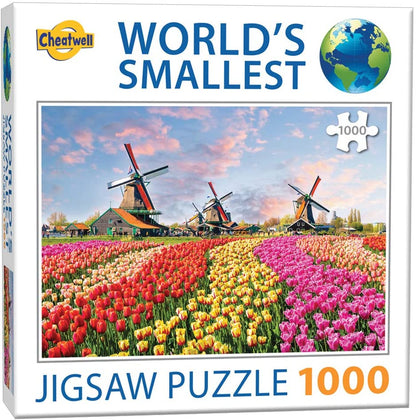 Cheatwell Games - Dutch Windmills - World's Smallest 1000 Piece Jigsaw Puzzle