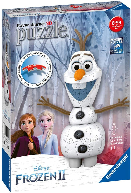 Ravensburger 11157 Disney Frozen 2 Olaf - 54 Piece Shaped 3D Jigsaw Puzzle