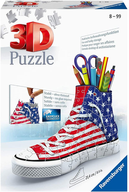 Ravensburger American Flag Sneaker - 108 Piece 3D Jigsaw Puzzle