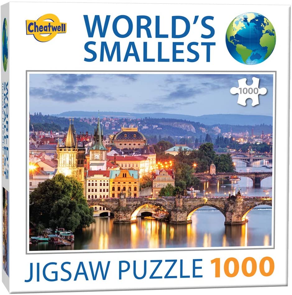 World's Smallest Puzzles - Prague Bridges - 1000 Piece Jigsaw Puzzle