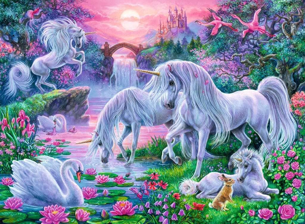 Unicorns in Sunset Glow – 150 XXL Piece Jigsaw Puzzle (Ravensburger)