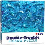 Double Trouble Dolphins – 500 Piece Jigsaw Puzzle (Cheatwell Games)