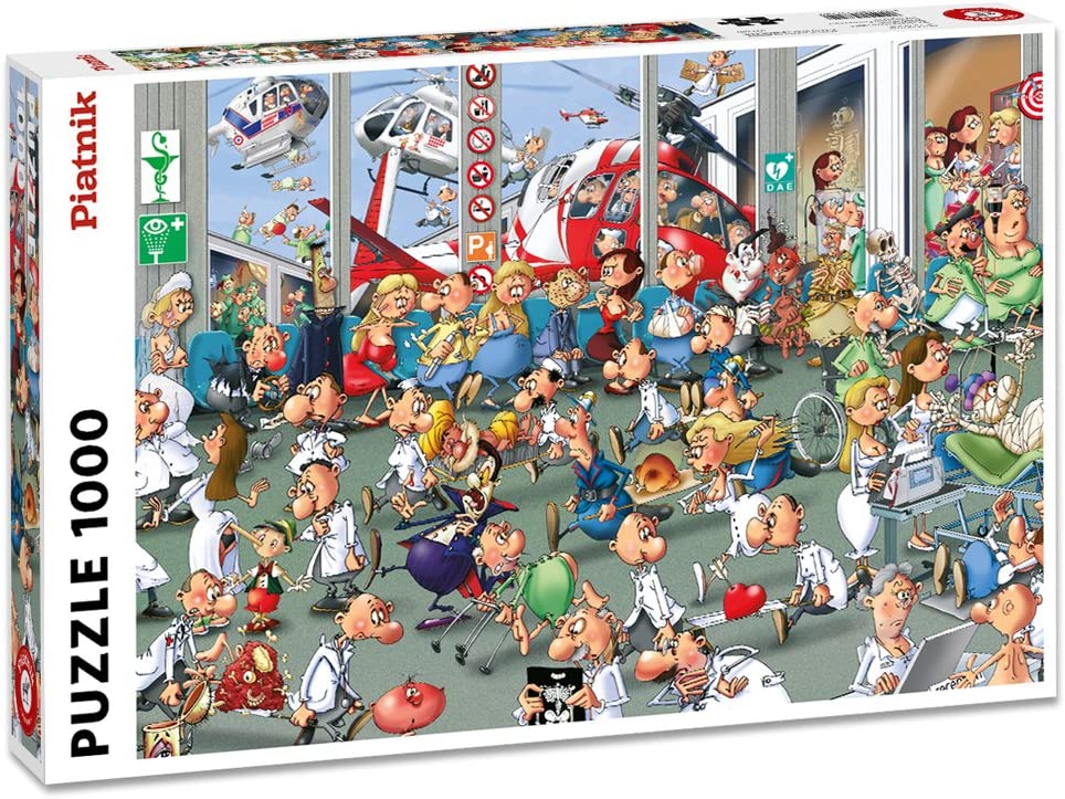Helicopter by F Ruyer – 1000 Piece Jigsaw Puzzle (Piatnik) - Completed Puzzle