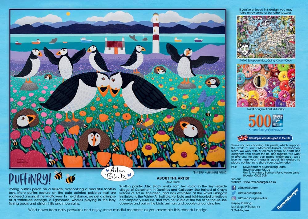 Puffinry – 500 Piece Jigsaw Puzzle (Ravensburger)