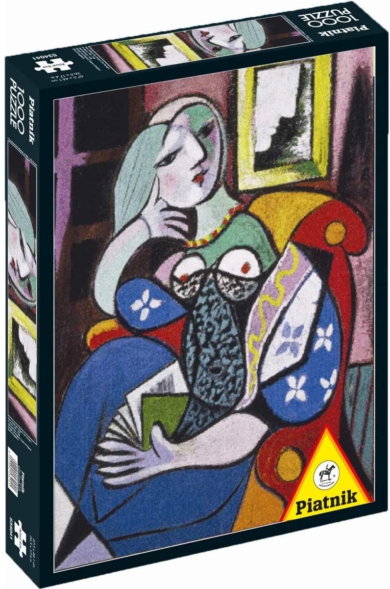 Woman With Book by Picasso – 1000 Piece Jigsaw Puzzle (Piatnik) - Completed Puzzle