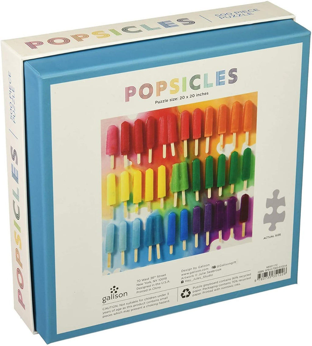 Rainbow Popsicles – 500 Piece Jigsaw Puzzle (Galison) - Image 2