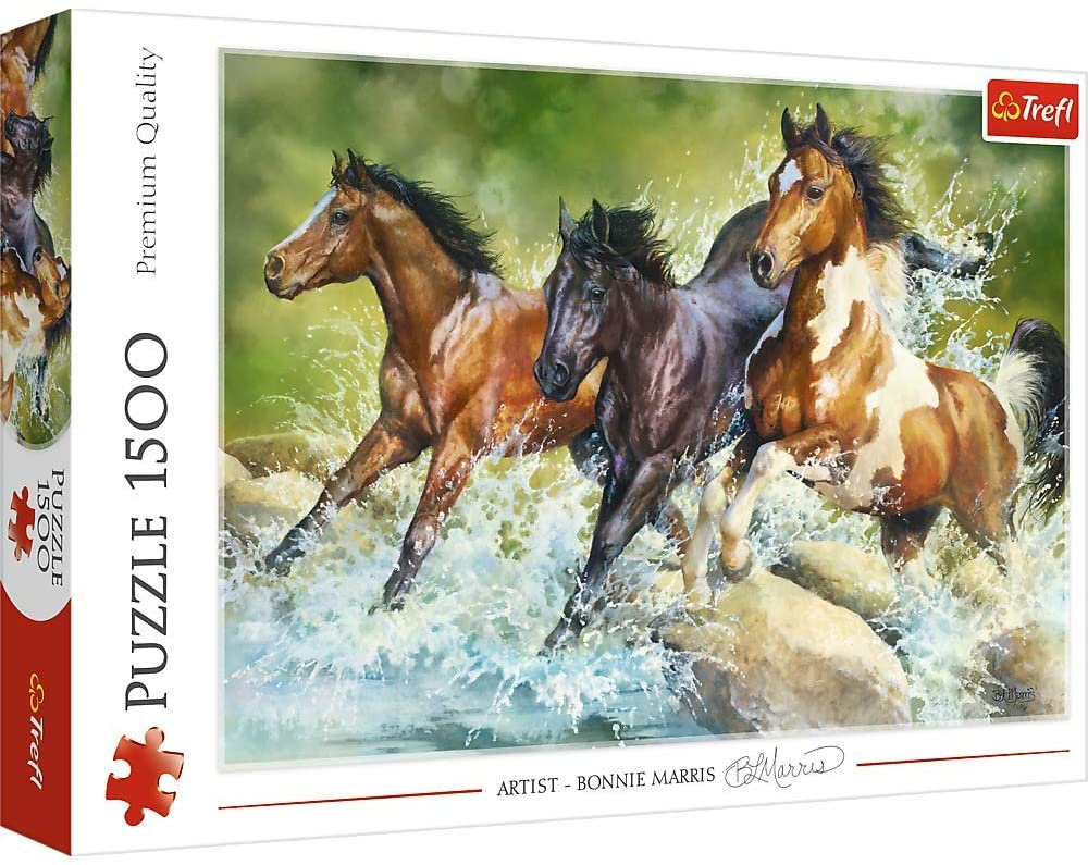 Three Wild Horses – 1500 Piece Jigsaw Puzzle (Trefl)