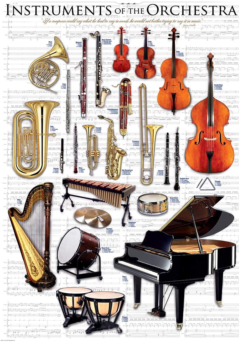 Instruments of the Orchestra – 1000 Piece Jigsaw Puzzle (Eurographics)