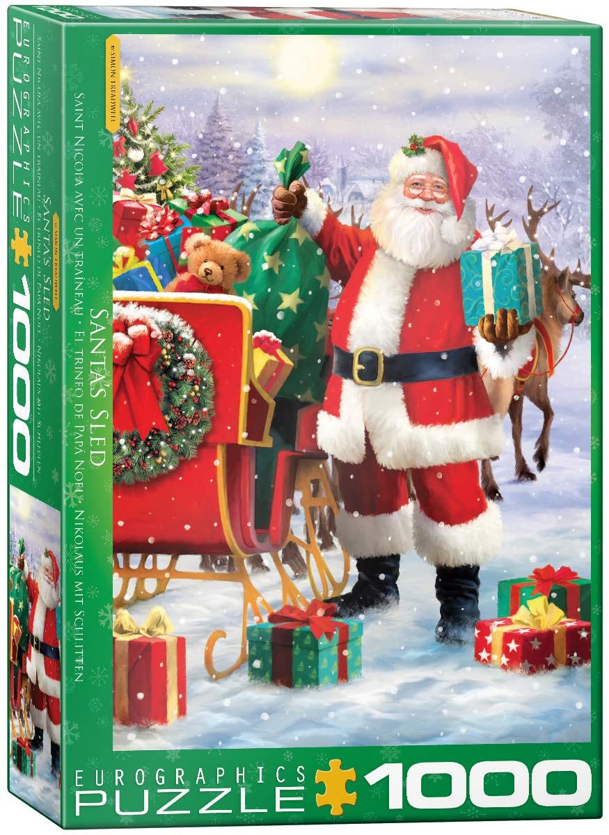 Eurographics - Santa with Sled by Simon - 1000 Piece Jigsaw Puzzle
