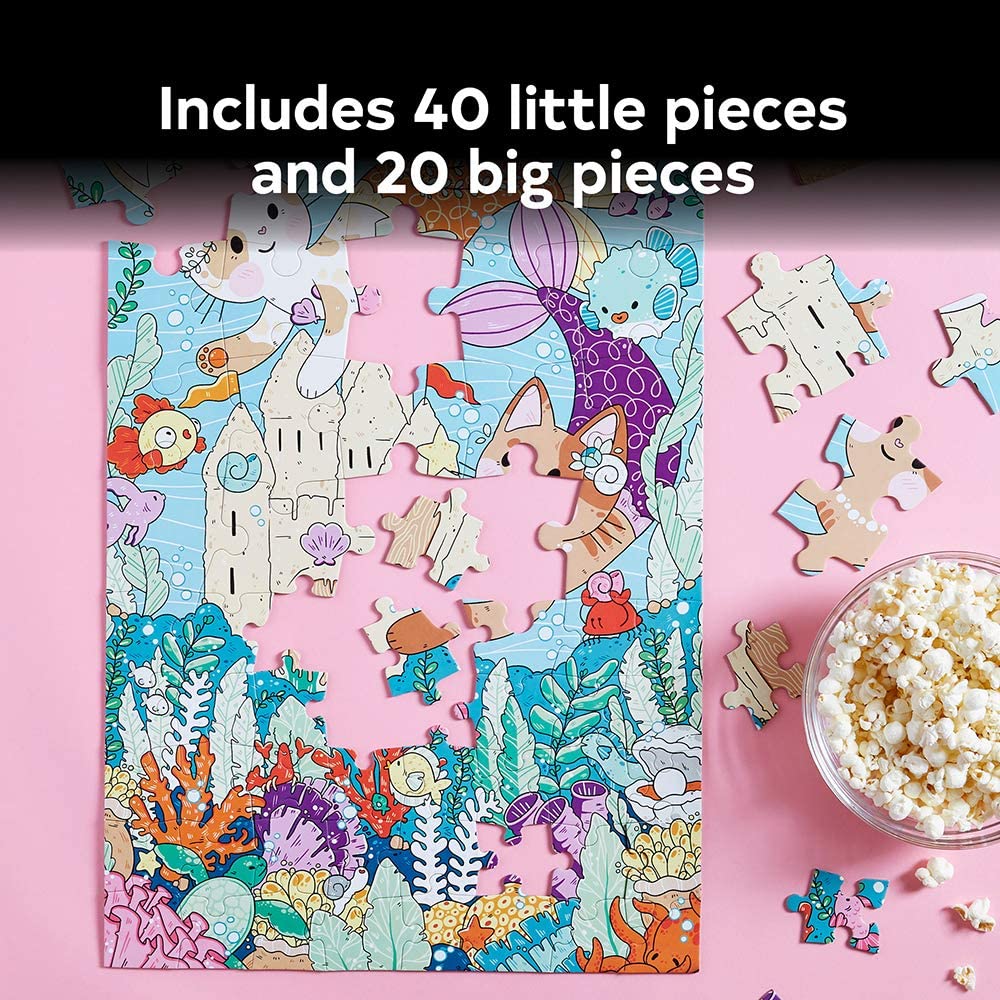 Purrmaid Paradise – 60 Piece Jigsaw Puzzle (Galison)