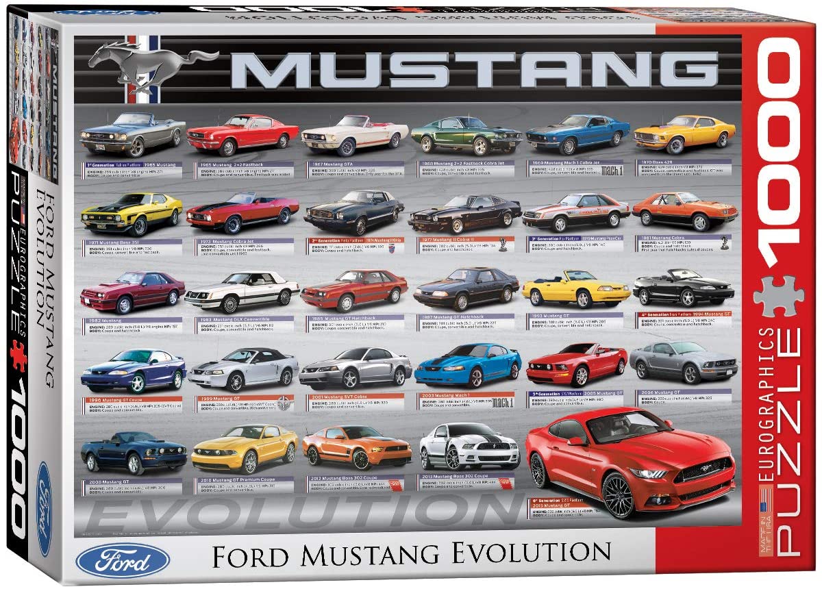 Ford Mustang Evolution – 1000 Piece Jigsaw Puzzle (Eurographics)