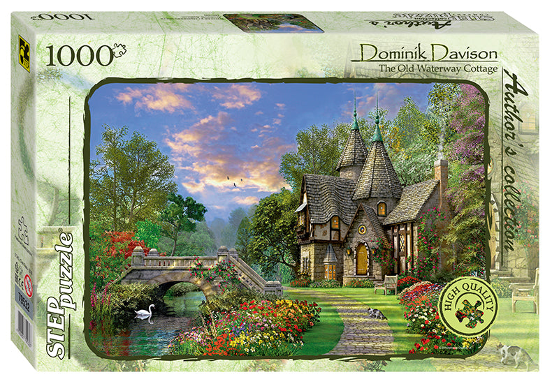 The Old Waterway Cottage by Dominic Davison – 1000 Piece Jigsaw Puzzle (Step Puzzle)