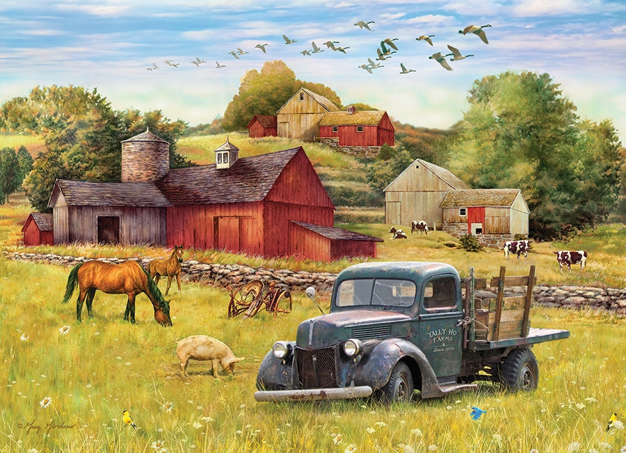 Summer Afternoon on the Farm – 1000 Piece Jigsaw Puzzle (Cobble Hill)
