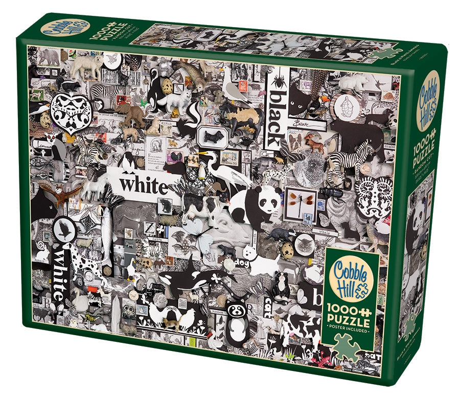 Black & White: Animals – 1000 Piece Jigsaw Puzzle (Cobble Hill)