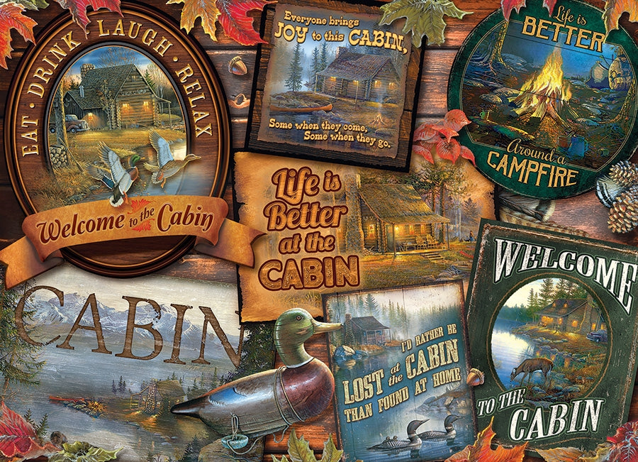 Cabin Signs – 1000 Piece Jigsaw Puzzle (Cobble Hill)
