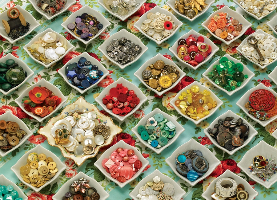 Cobble Hill - Grandma's Buttons - 1000 Piece Jigsaw Puzzle