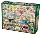 More Teacups – 1000 Piece Jigsaw Puzzle (Cobble Hill) - Completed Puzzle