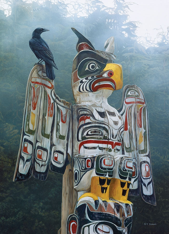 Cobble Hill Totem Pole In The Mist Puzzle – 1000 Piece Nature Photo Puzzle, Made In USA