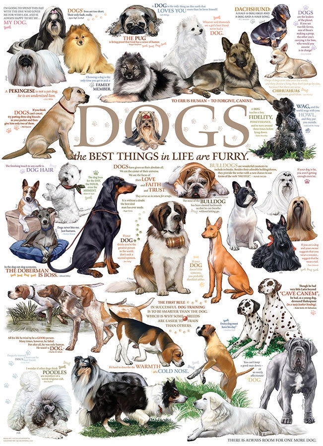 Dog Quotes – 1000 Piece Jigsaw Puzzle (Cobble Hill)