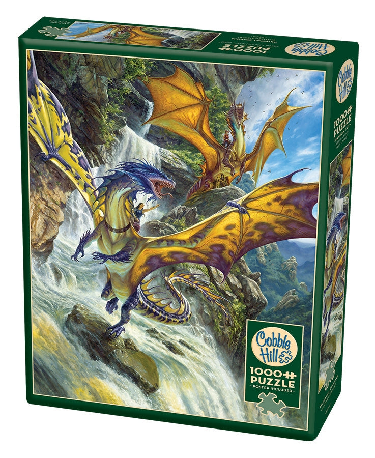Waterfall Dragons – 1000 Piece Jigsaw Puzzle (Cobble Hill)
