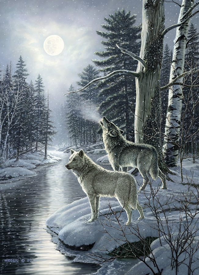 Cobble Hill - Wolves by Moonlight - 1000 Piece Jigsaw Puzzle