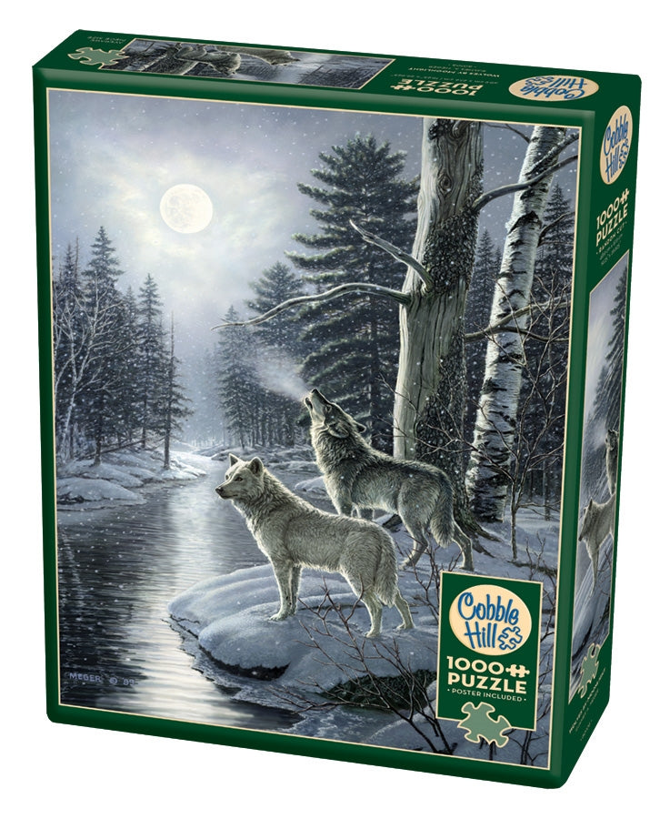 Cobble Hill - Wolves by Moonlight - 1000 Piece Jigsaw Puzzle