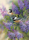 Chickadees and Lilacs – 1000 Piece Jigsaw Puzzle (Cobble Hill)