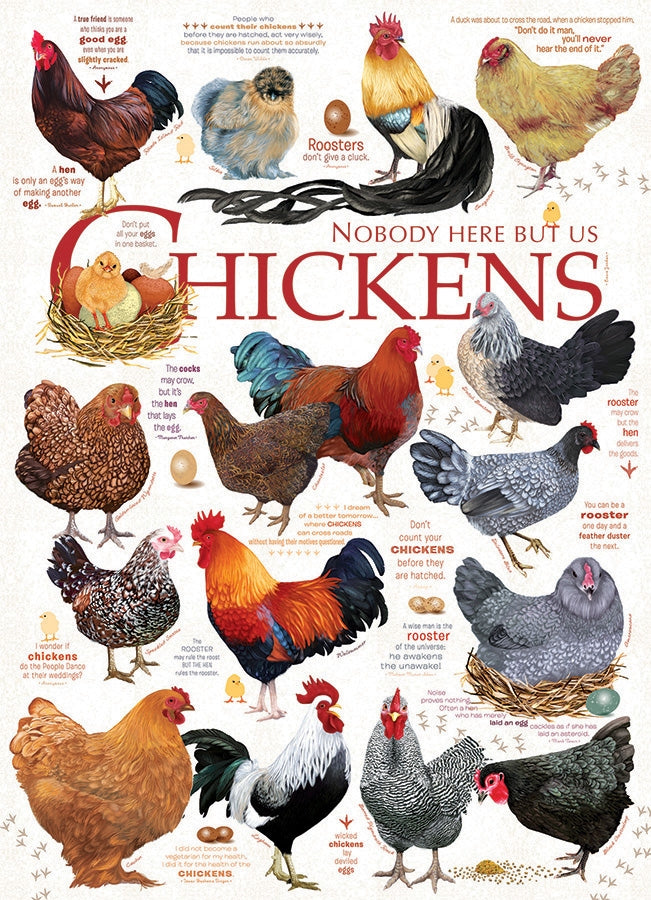 Chicken Quotes – 1000 Piece Jigsaw Puzzle (Cobble Hill)
