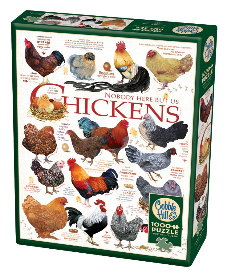 Cobble Hill - Chicken Quotes - 1000 Piece Jigsaw Puzzle