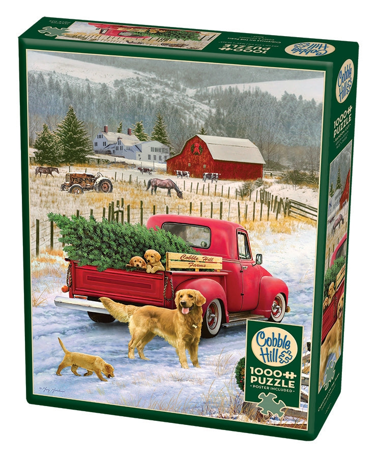 Christmas on the Farm – 1000 Piece Jigsaw Puzzle (Cobble Hill)