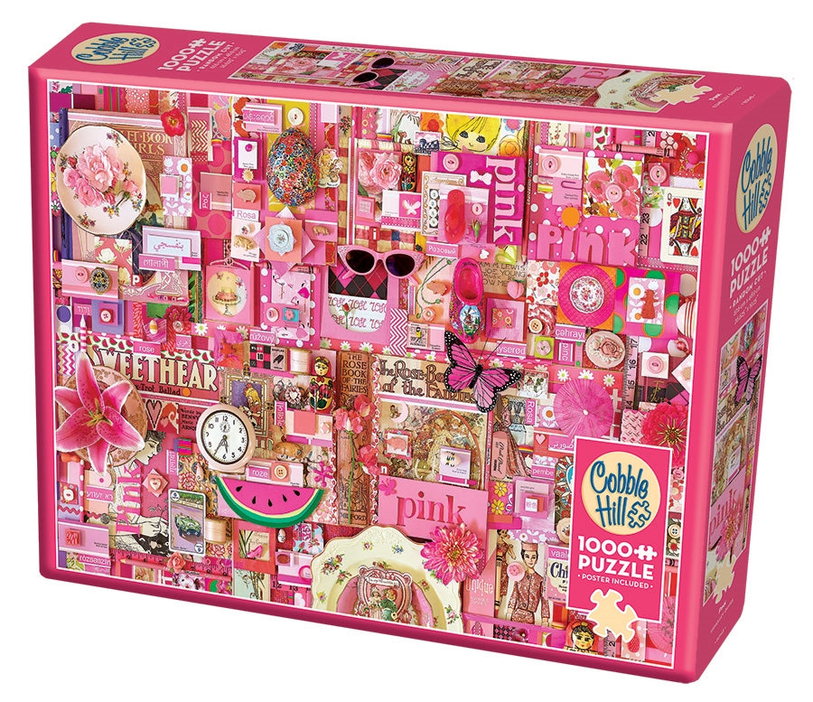 Cobble Hill - Pink - 1000 Piece Jigsaw Puzzle