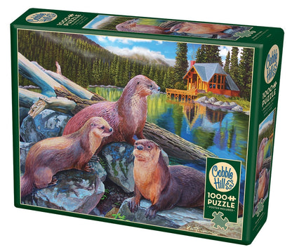 Cobble Hill - River Otters - 1000 Piece Jigsaw Puzzle