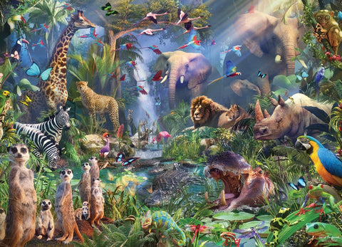 Into the Jungle – 1000 Piece Jigsaw Puzzle (Cobble Hill)