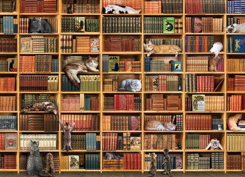 The Cat Library – 1000 Piece Jigsaw Puzzle (Cobble Hill)