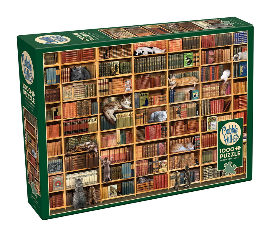 Cobble Hill - The Cat Library - 1000 Piece Jigsaw Puzzle