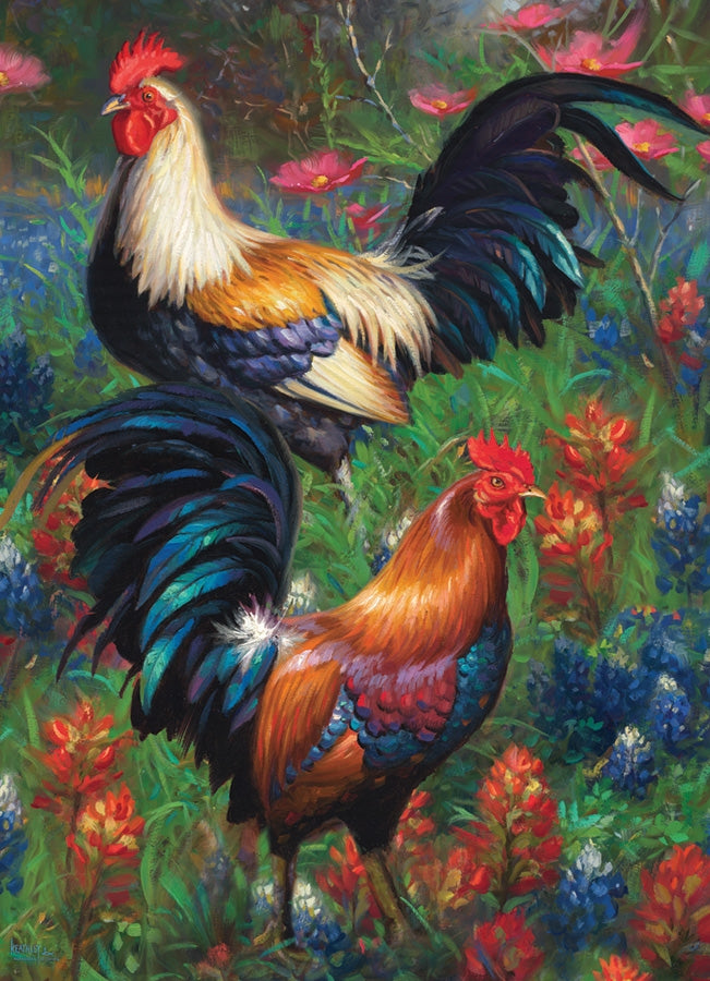 Roosters – 1000 Piece Jigsaw Puzzle (Cobble Hill)