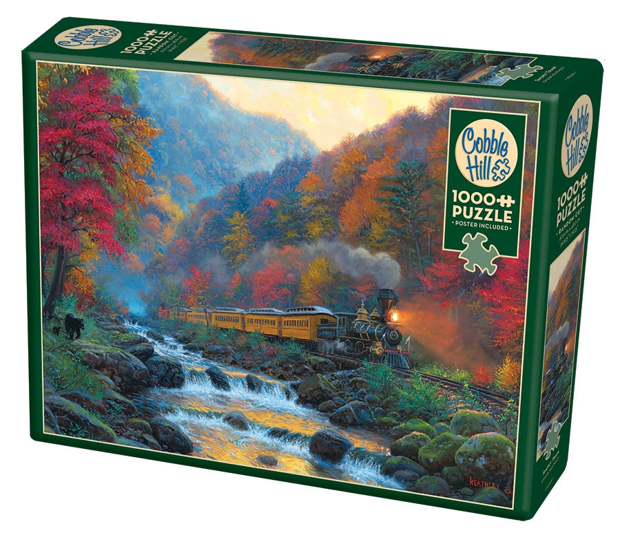 Smoky Train – 1000 Piece Jigsaw Puzzle (Cobble Hill) - Completed Puzzle