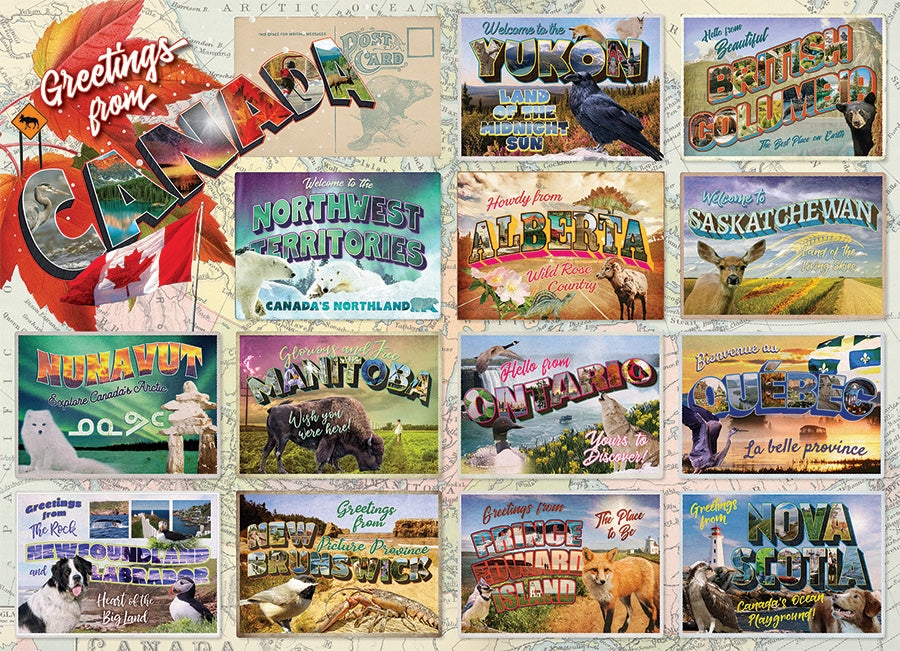 Greetings from Canada – 1000 Piece Jigsaw Puzzle (Cobble Hill)