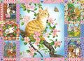 Blossoms and Kittens Quilt – 1000 Piece Jigsaw Puzzle (Cobble Hill)