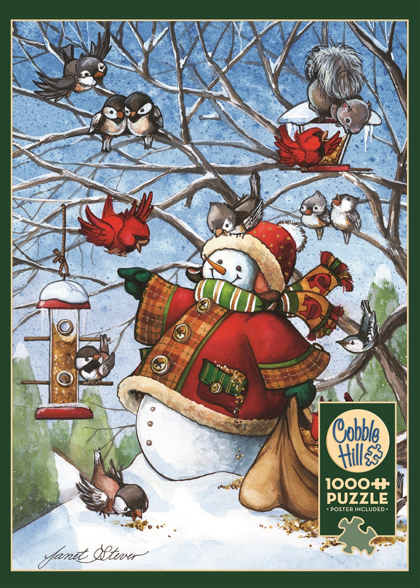 Frosty Feeds His Friends – 1000 Piece Jigsaw Puzzle (Cobble Hill)
