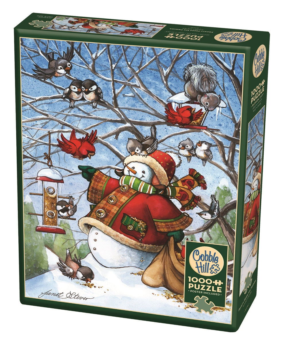 Frosty Feeds His Friends – 1000 Piece Jigsaw Puzzle (Cobble Hill)